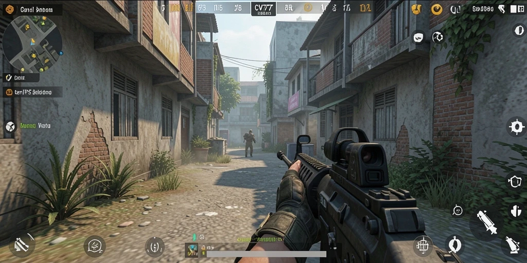 Screenshot gameplay CV777 menampilkan aksi seru dalam mode FPS.