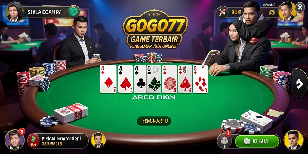 Tampilan gameplay Poker yang menarik di GOGO77.