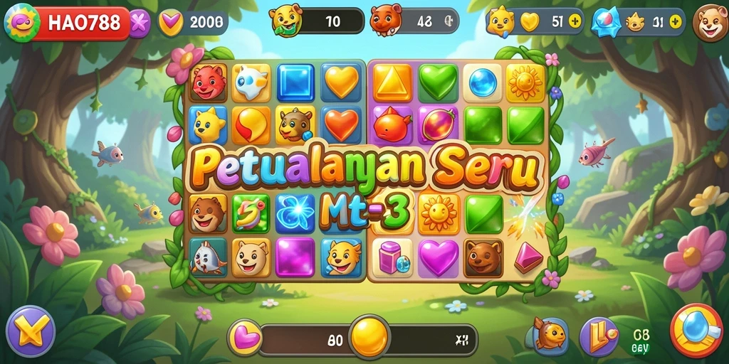 Tampilan gameplay HAO788 yang penuh warna dan menantang.