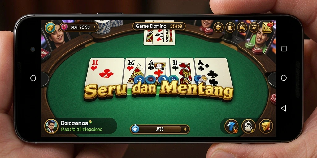 Tampilan gameplay utama JKT8 yang mendebarkan saat bermain Domino.