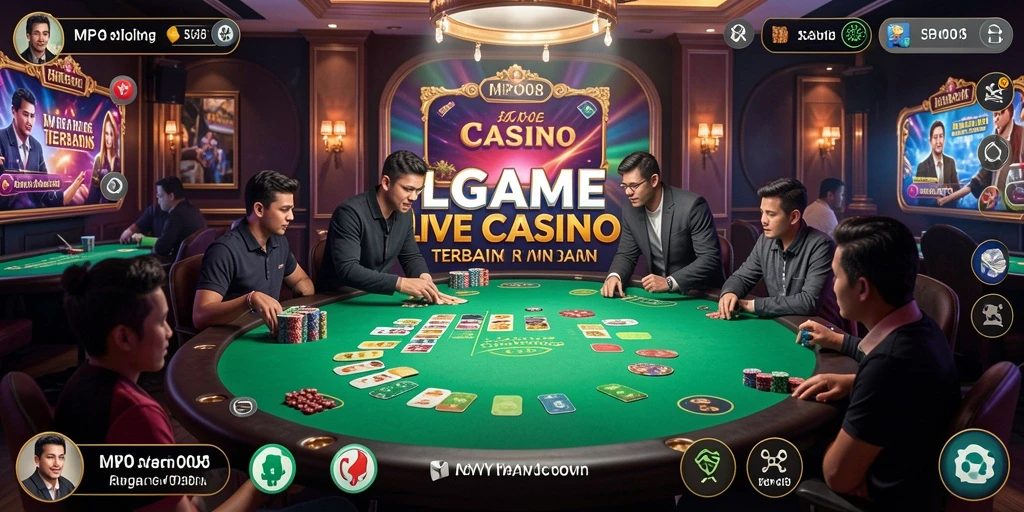 Tampilan gameplay Live Casino yang memukau di MPO08.