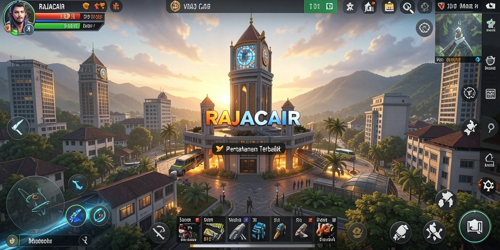 Tangkapan layar menarik menunjukkan aksi gameplay strategis di RAJACAIR.