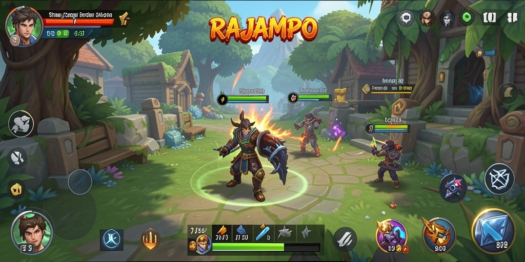 Tampilan gameplay yang menegangkan dan seru di RAJAMPO.