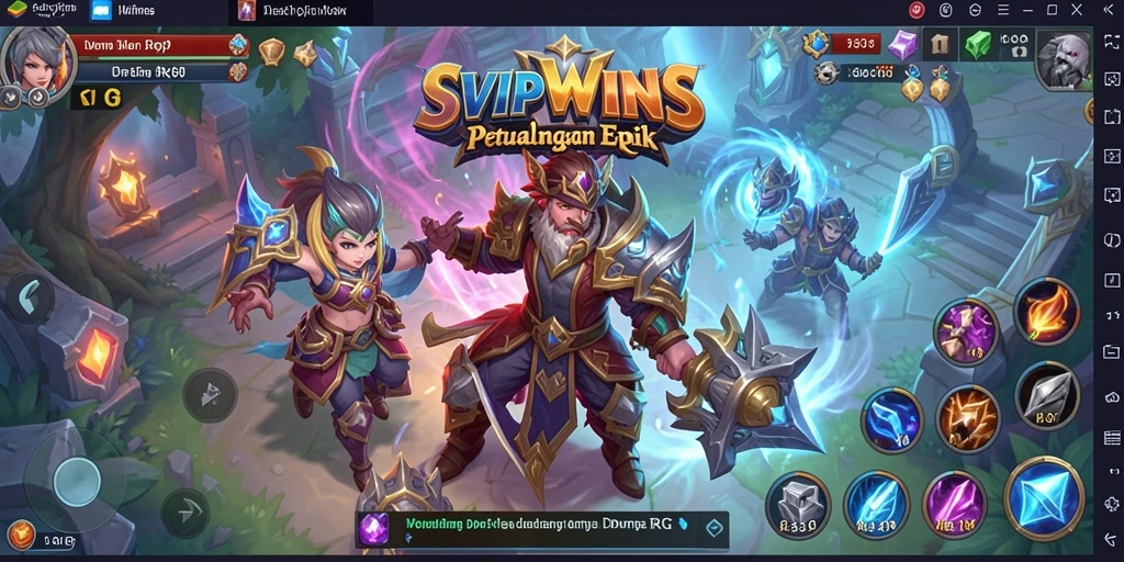 Screenshot gameplay SVIPWINS menampilkan aksi pertarungan yang mendebarkan.
