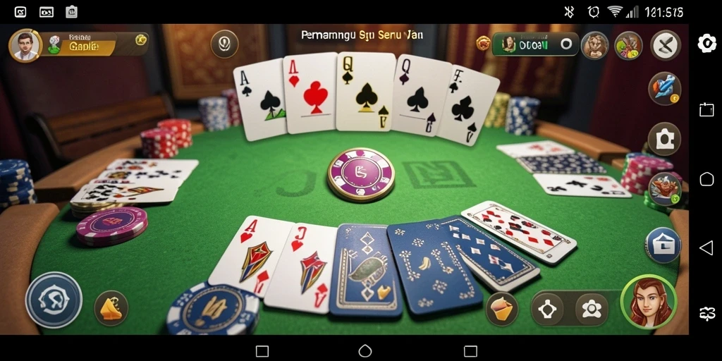 Screenshot gameplay Gaple T6 yang menampilkan keseruan bermain.