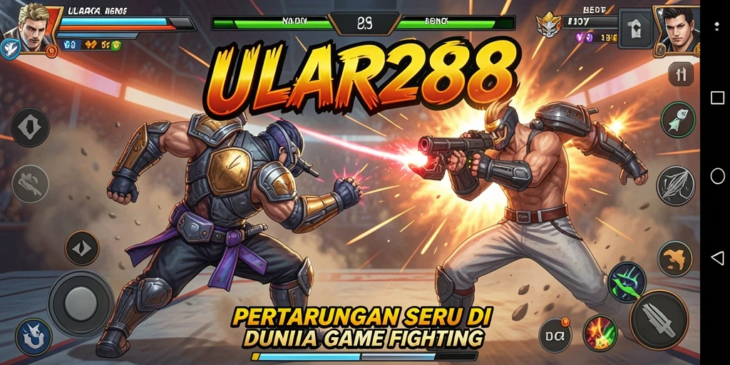 Screenshot gameplay ULAR288 saat pertarungan seru sedang berlangsung.