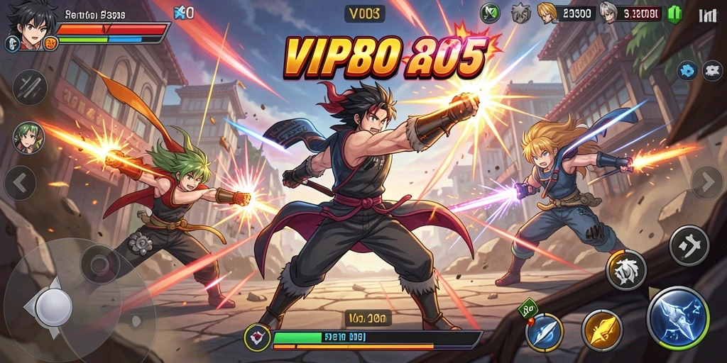 Screenshot utama gameplay Anime yang penuh aksi dan seru.